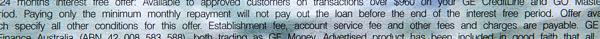 A close up of the fine print in the newspaper ad